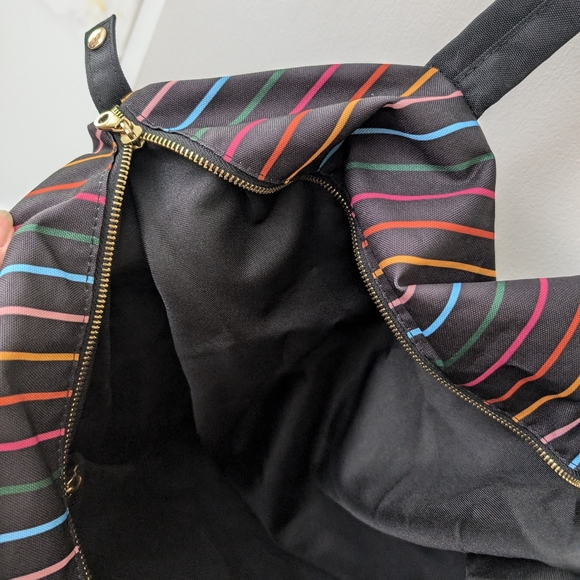 DONATED ban.do Getaway Weekender Bag in Disco Stripe EUC - Picture 4 of 5